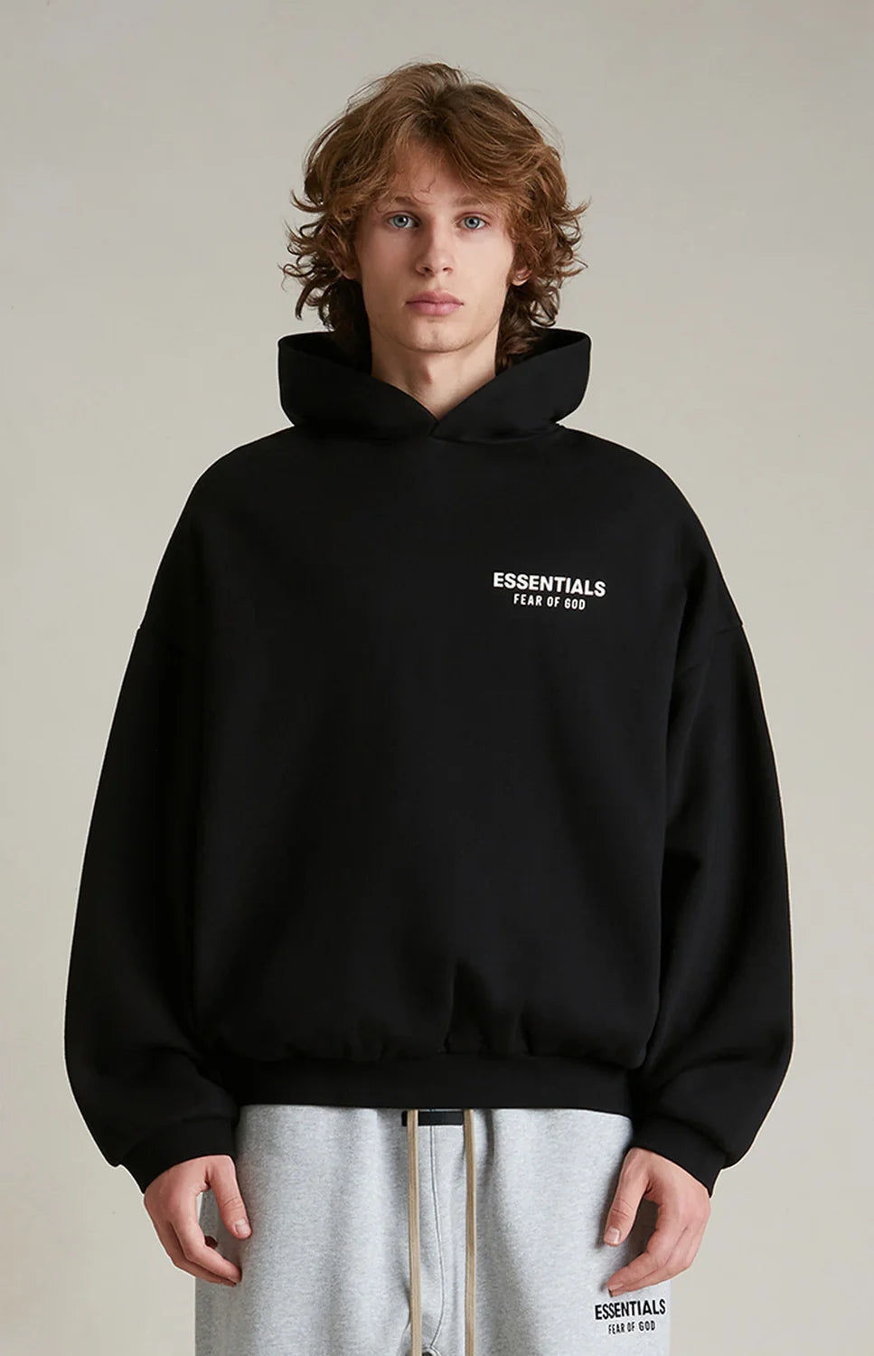 HOODIE ESSENTIALS FW 24 "FLEECE BLACK"